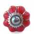 Bouton de Meuble Uni porcelaine Rouge