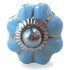 Bouton de Meuble Uni céramique Bleu Ciel