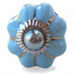 Bouton de Meuble Uni Citrouille Bleu Ciel