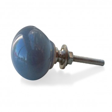 Bouton de Meuble céramique Uni Olive Gris