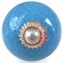 Blue Crackle Glaze Knob