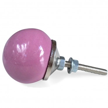 Bouton de Meuble ceramique Mauve bohème