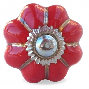 Plain Red Pumpkin Knob