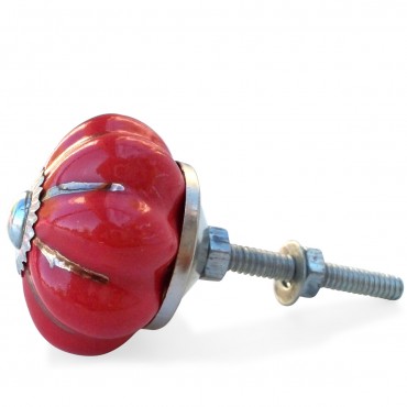Plain Red Pumpkin Knob