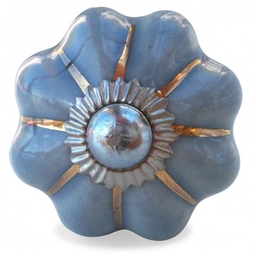 Plain Light Grey Pumpkin Knob