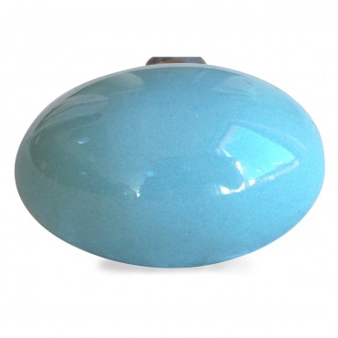 Plain Aqua Eggshape Knob