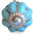 Plain Aqua Pumpkin Knob