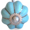 Bouton de Meuble Uni Citrouille Aqua