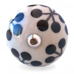Cream and Black Geometric Knob