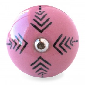 Pink and Black Berber Knob