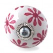 White and Pink Daisy Knob