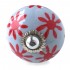 Grey And Red Daisy Knob