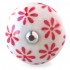 White and Red Daisy Knob