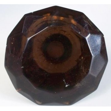 Bouton de Meuble Cabochon Verre Marron