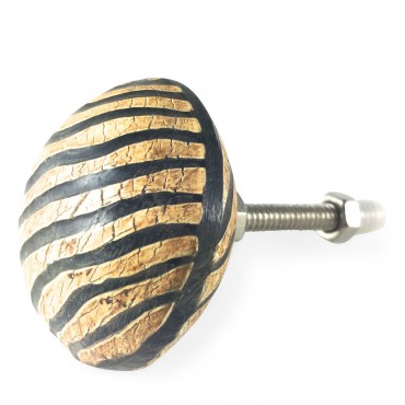 Bouton de Meuble Corne Zèbre