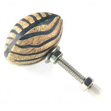 Bouton de Meuble Corne Zèbre