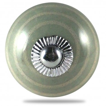 Taupe and Cream Stripe Knob