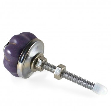 Bouton de Meuble Uni Citrouille Mauve
