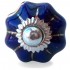Bouton de Meuble porcelaine Bleu Marine