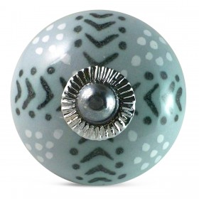 Grey Geometric Knob
