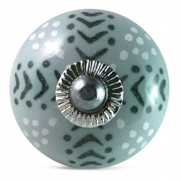 Bouton de Meuble Géométrique Gris