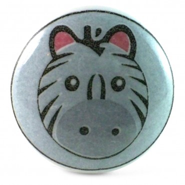 Bouton de Meuble Zèbre Gris et Rose