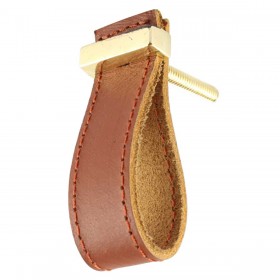 Brown Faux Leather Loop Knob
