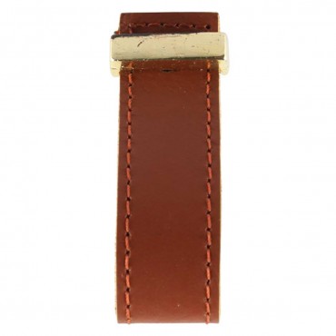 Brown Faux Leather Loop Knob