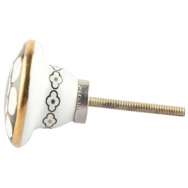 Black and Gold Lotus Knob