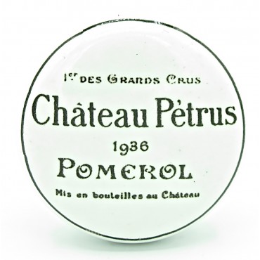 Bouton de Meuble en Porcelaine Blanche Chateau Petrus