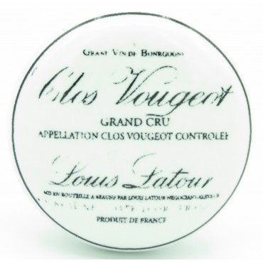 Bouton de Meuble en Porcelaine Blanche Clos Vougeot