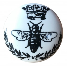 Bouton de Meuble Abeille et Couronne