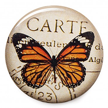 Orange Butterfly Knob