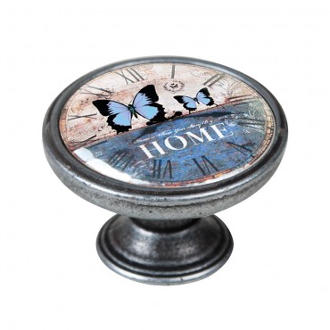 Bouton Papillon Bleu