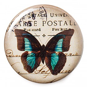Postcard Butterfly Knob