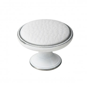 White Leather Knob