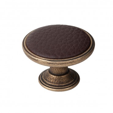 Bouton Cuir Marron 1