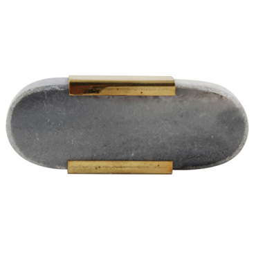 bouton de meuble pierre grise ovale 1/boutonsdemeubles.com