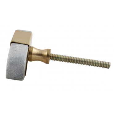 bouton de meuble pierre grise ovale 1/boutonsdemeubles.com