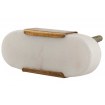 White and Gold Oval Stone Knob
