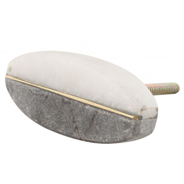 Bouton de Meuble Pierre Grise et Blanche / boutonsdemeubles.com