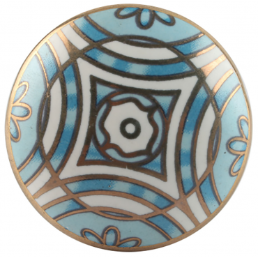 Art Deco Turquoise Knob