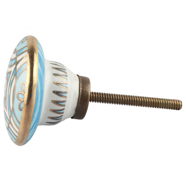 bouton de meuble art deco turquoise - boutonsdemeubles.com