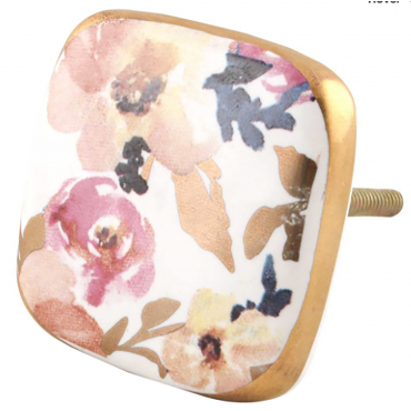 bouton de meuble fleur rose - boutonsdemeubles.com