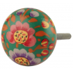 Bouton de Meuble Fleur Tibétain Multicolore