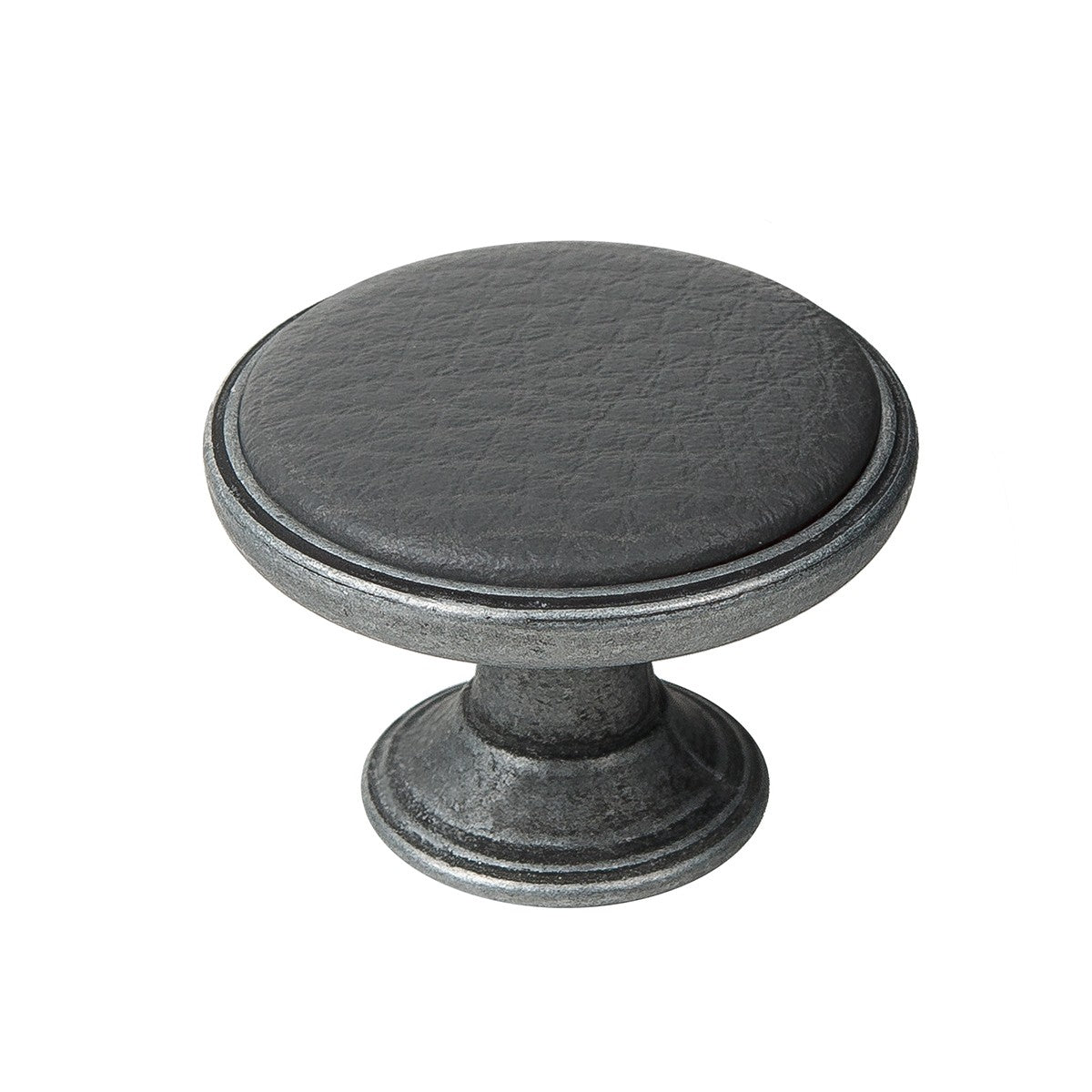 Bouton Cuir Gris