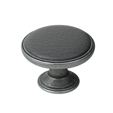 Bouton Cuir Gris