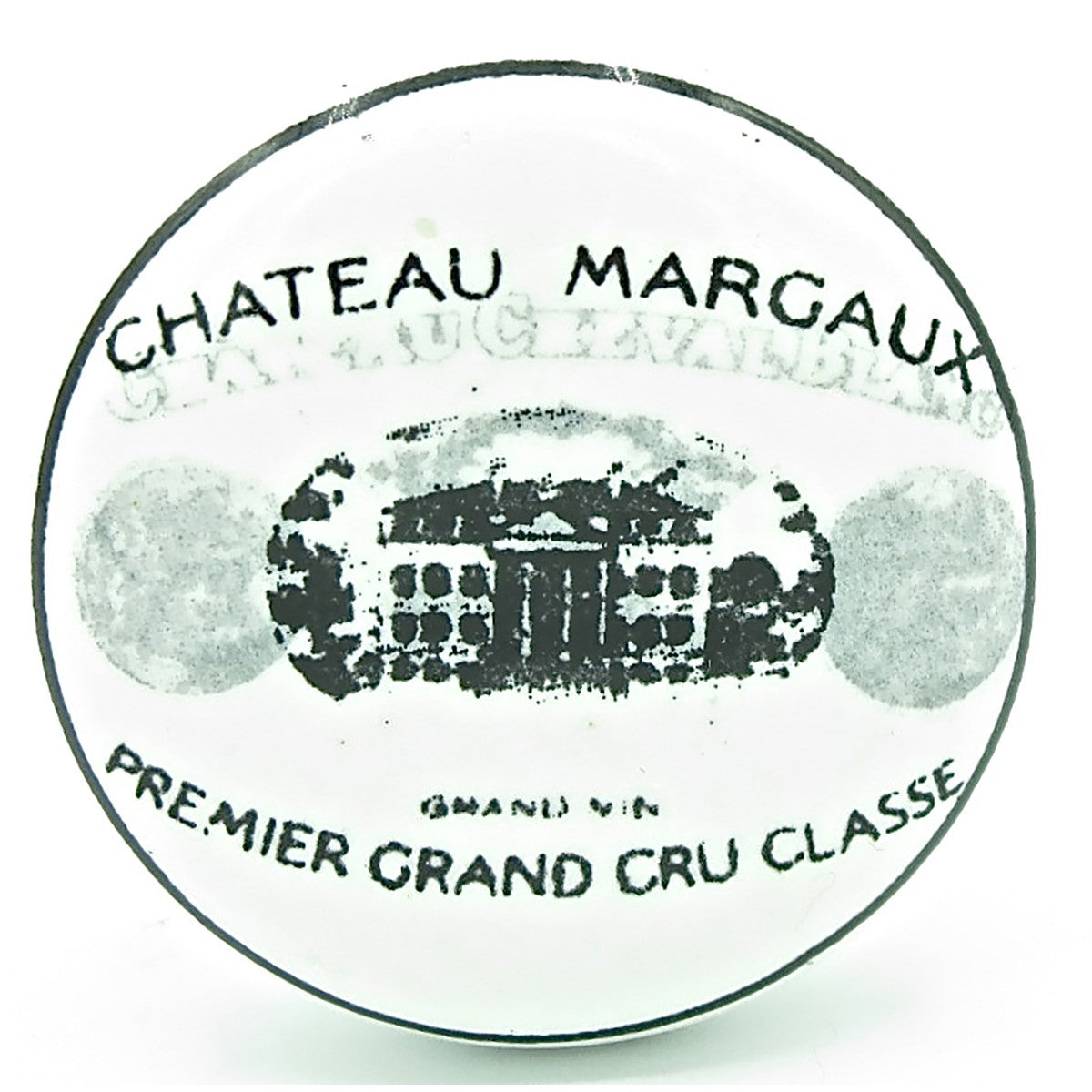 Bouton de Meuble en Porcelaine Blanche Chateau Margaux
