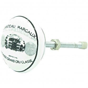 Bouton de Meuble en Porcelaine Blanche Chateau Margaux