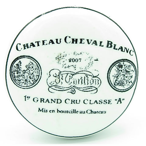 Bouton de Meuble en Porcelaine Cheval Blanc
